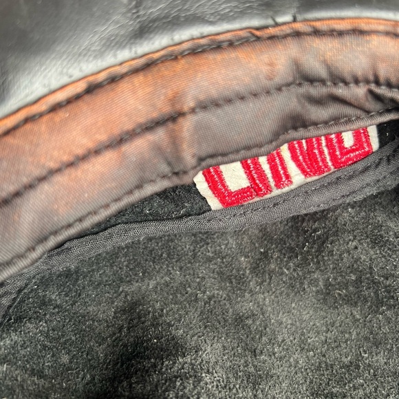 ELVIS Presley vintage Motorcycle Biker Cap Black Leather silver chain  XL - Picture 7 of 8